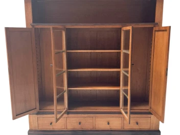 Art Deco Modernist Four-Door Bookcase, 1920s